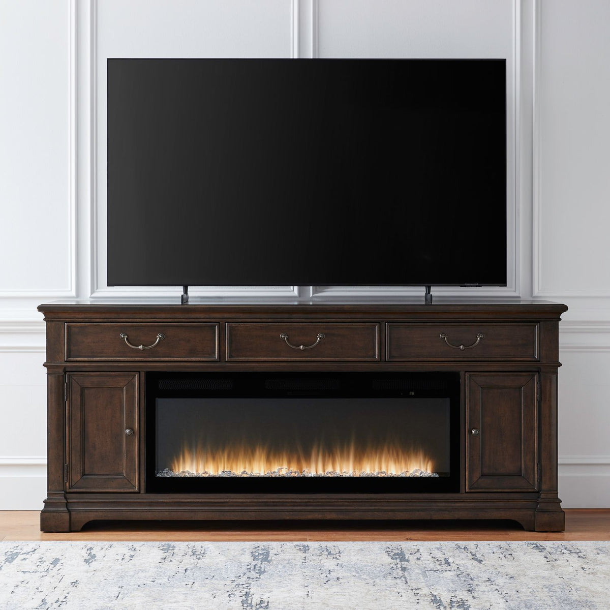 FIRE-BOX-512-84FTS - 512 84 Inch Console w/ Fire FTS - Liberty Furniture