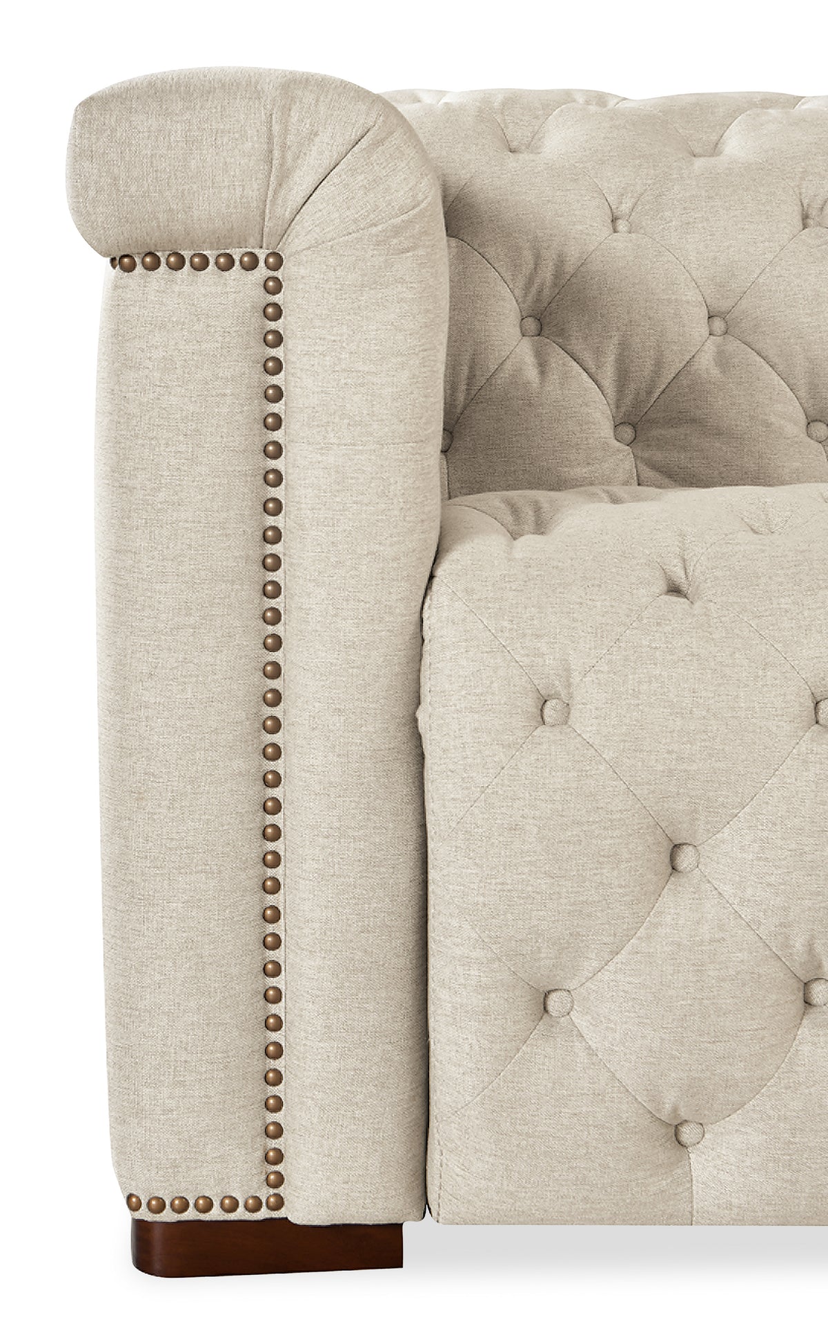 a close up of a couch