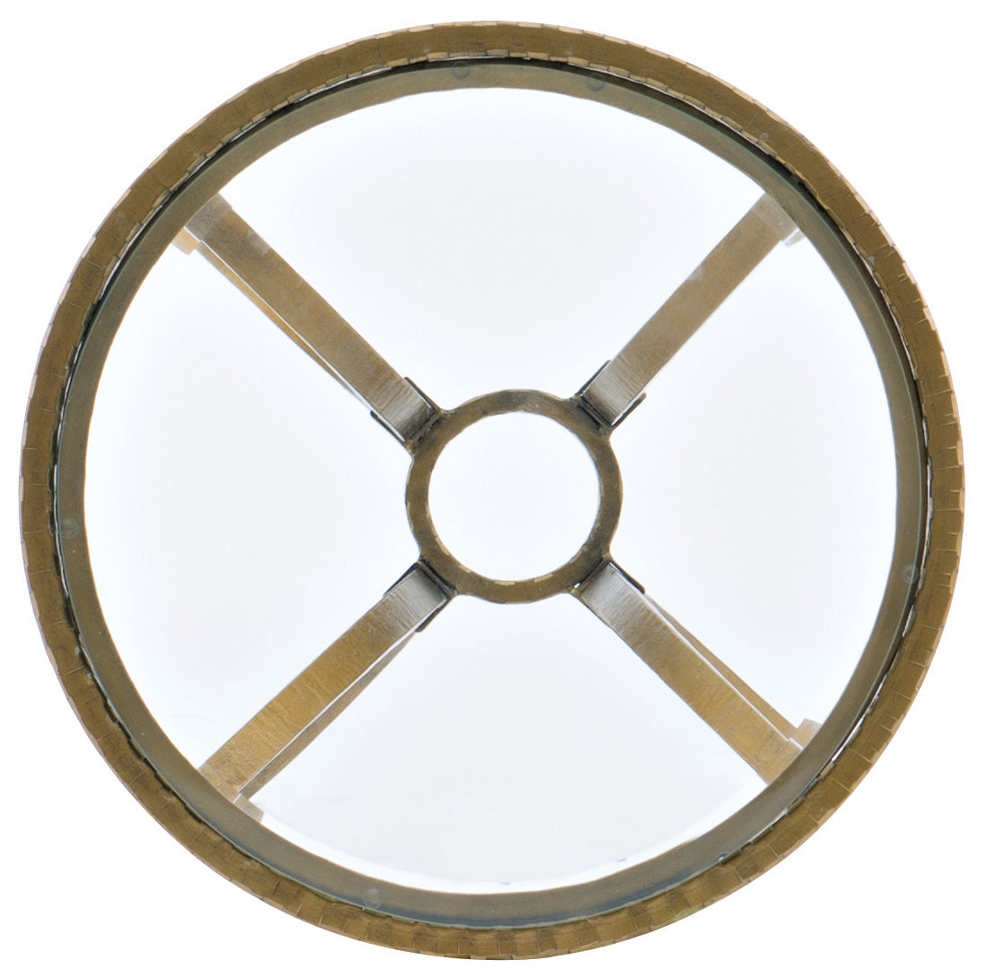 a circular metal object with a circular center