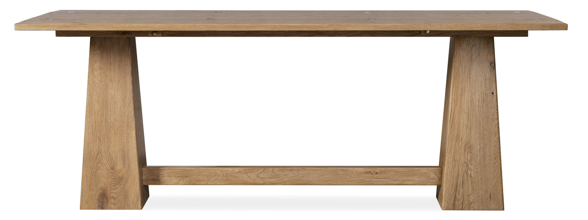 a wooden table with a white background