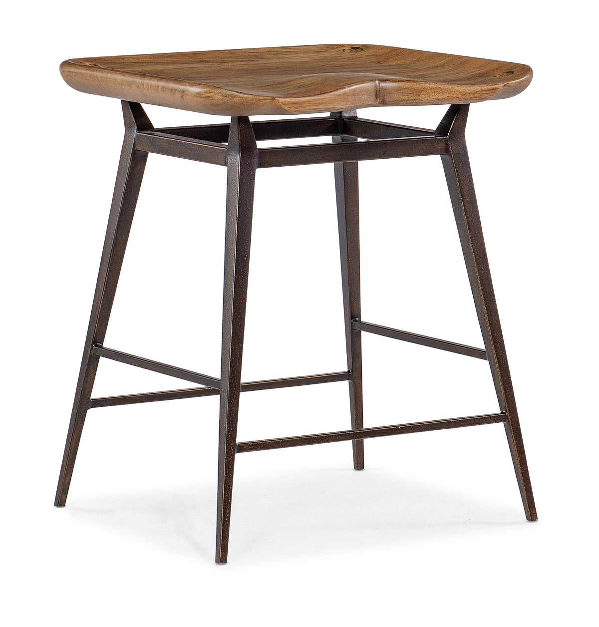 a wooden stool with legs