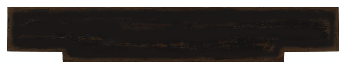 a black rectangular sign with a white background