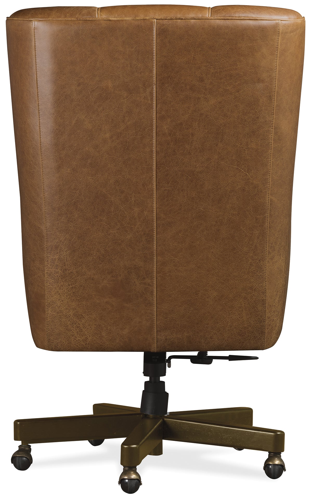 a back of a brown office chair