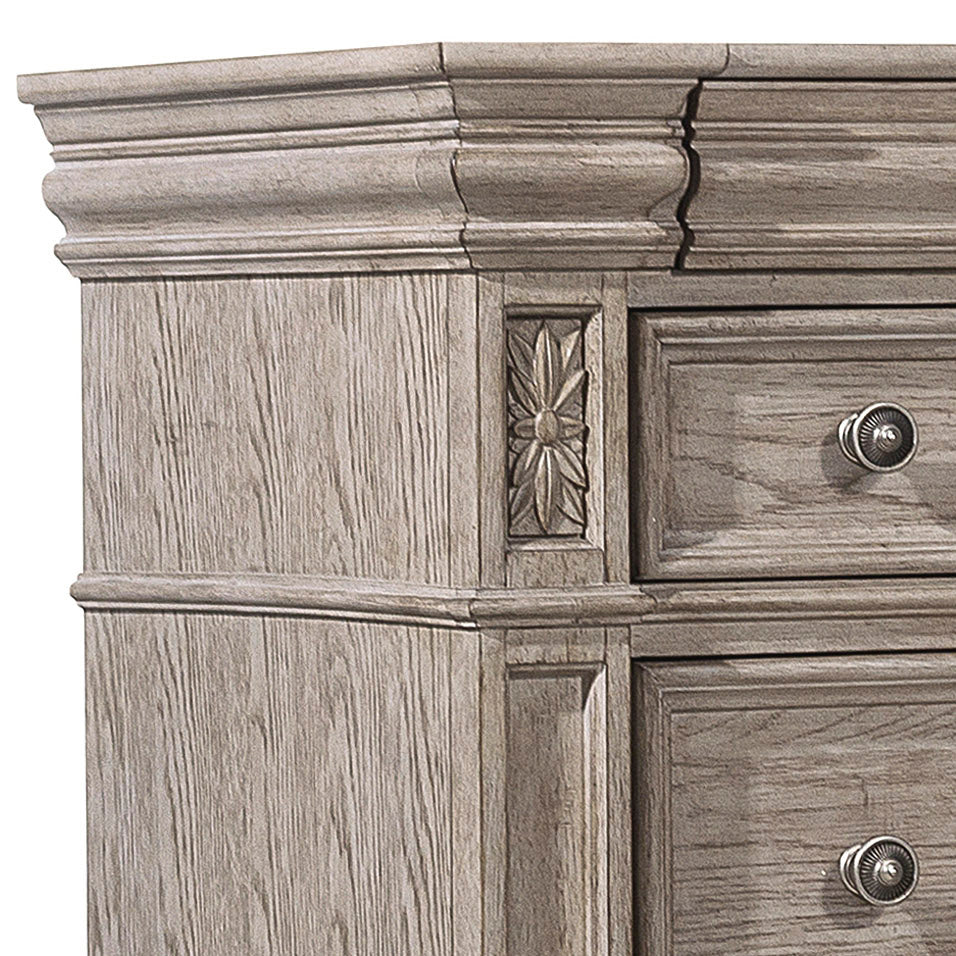 a close up of a dresser
