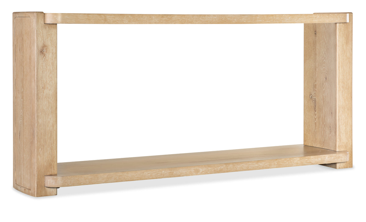 a wooden shelf with a white background