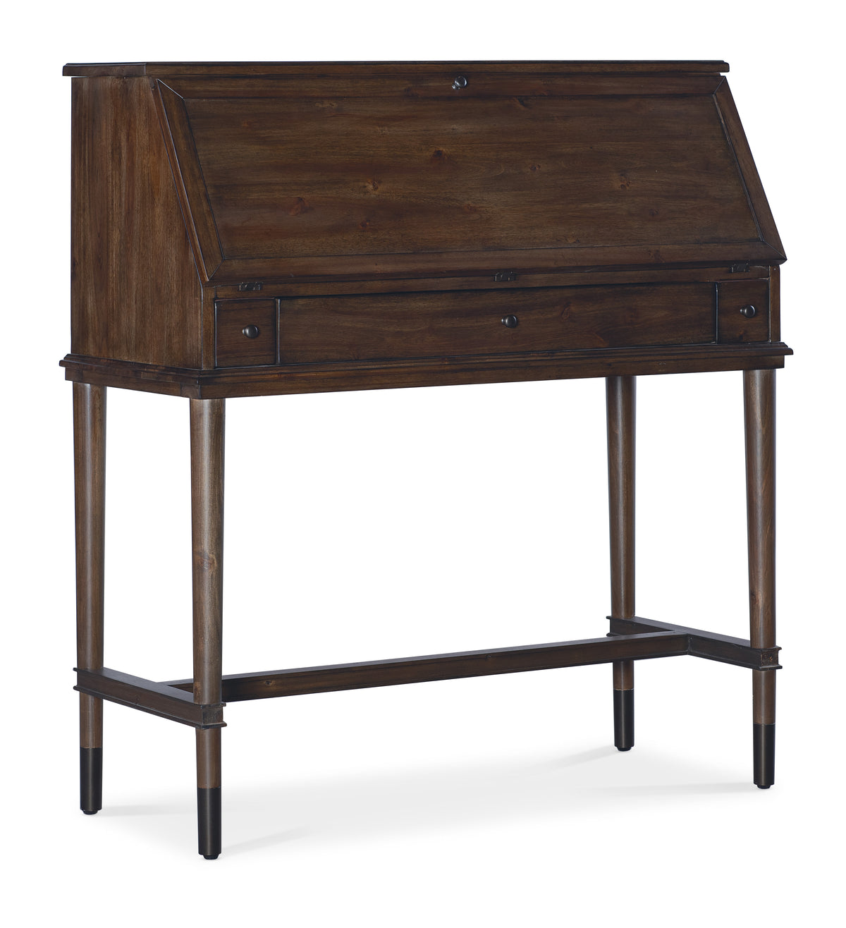 a brown desk with a white background