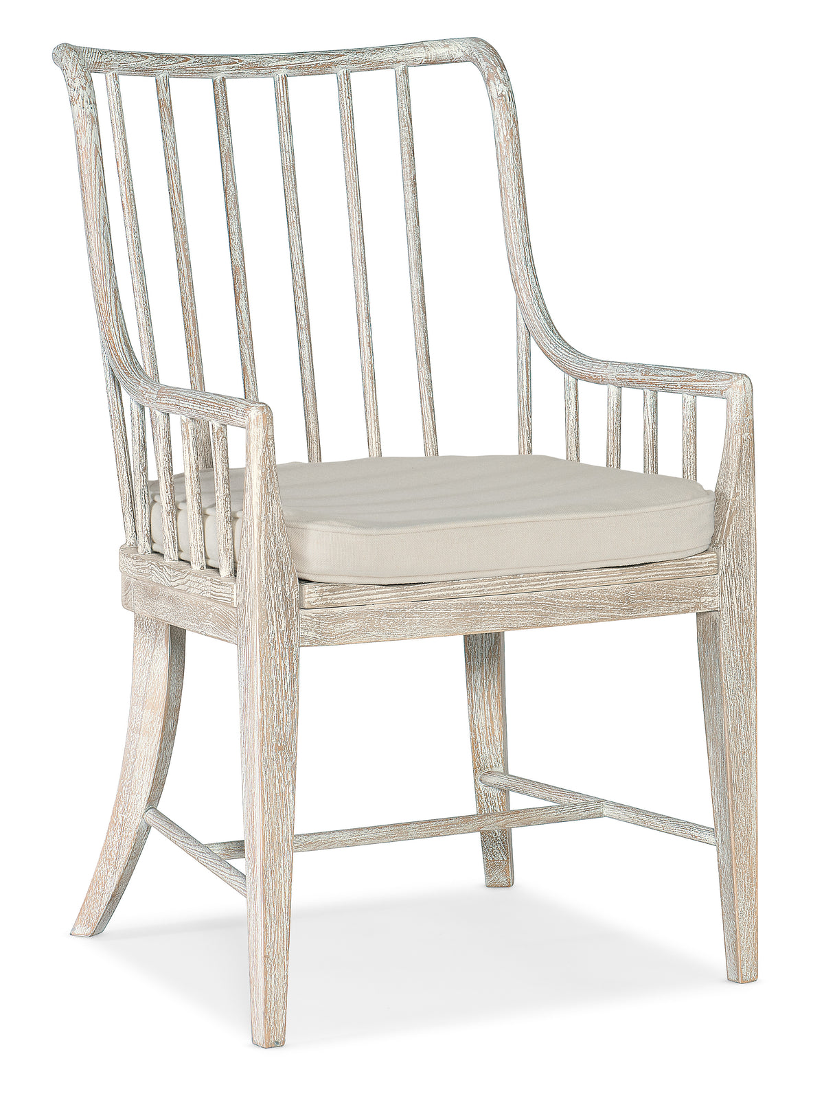 a white chair with a cushion
