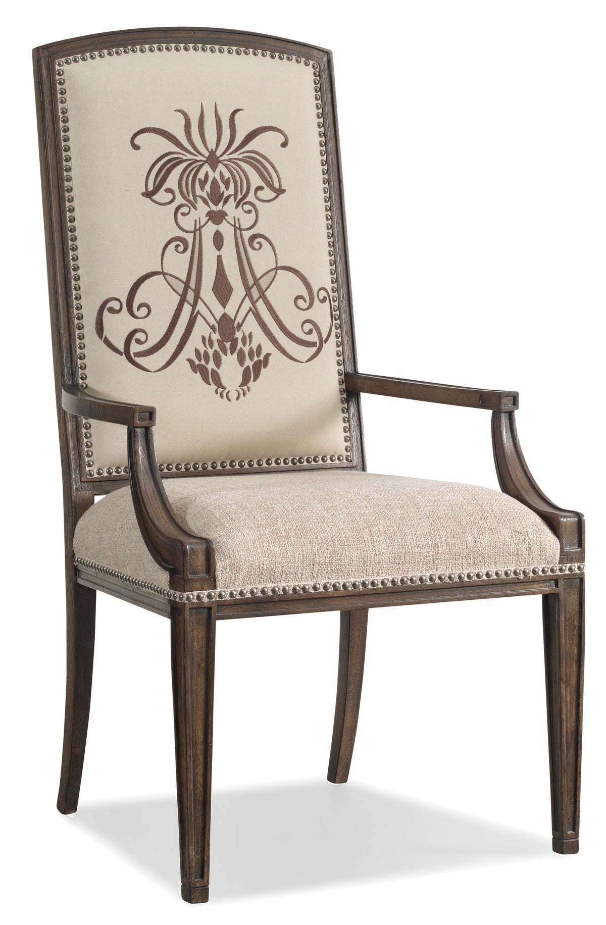 a chair with a design on it