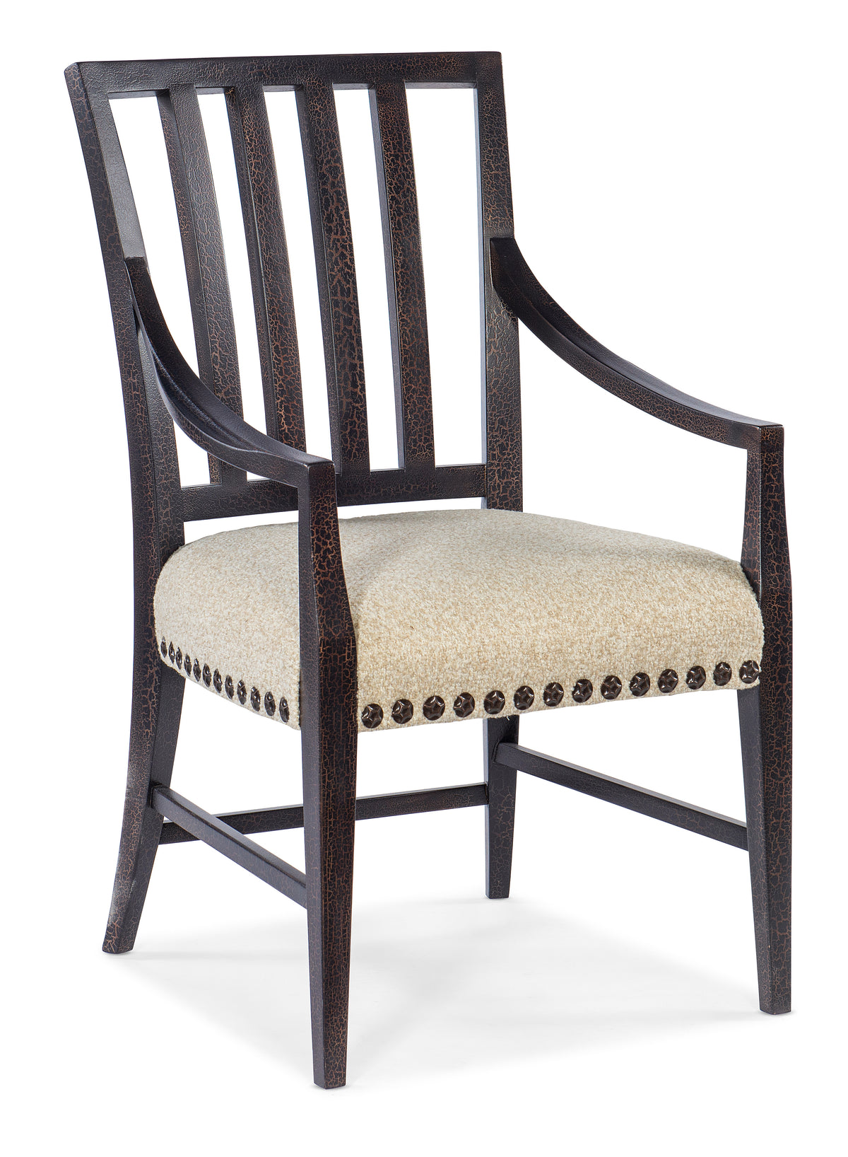 a chair with a white cushion