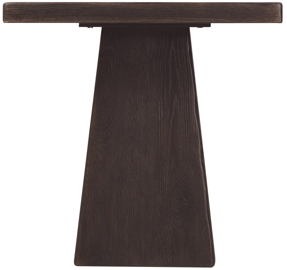 a brown table with a white background