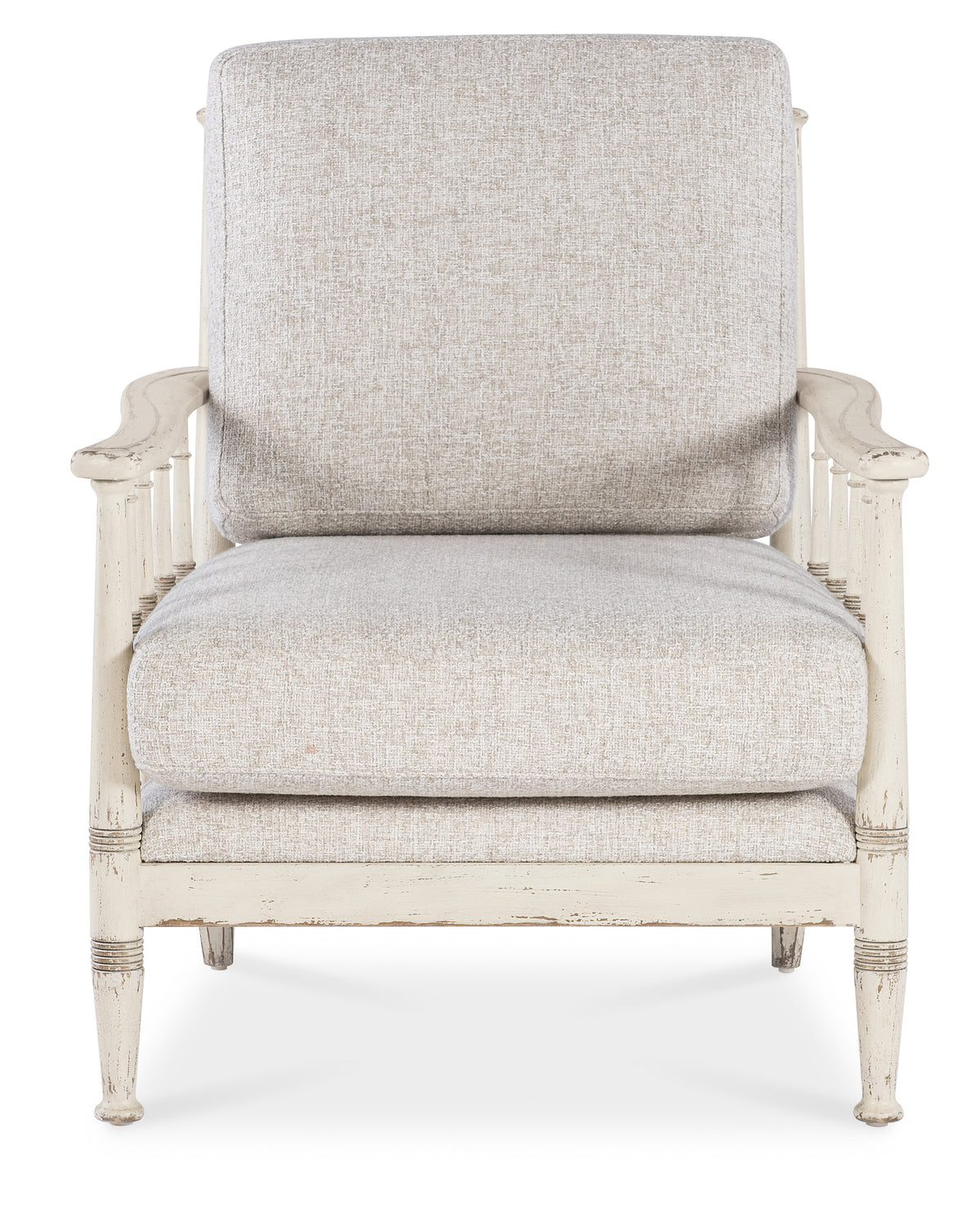 a white chair with a white cushion