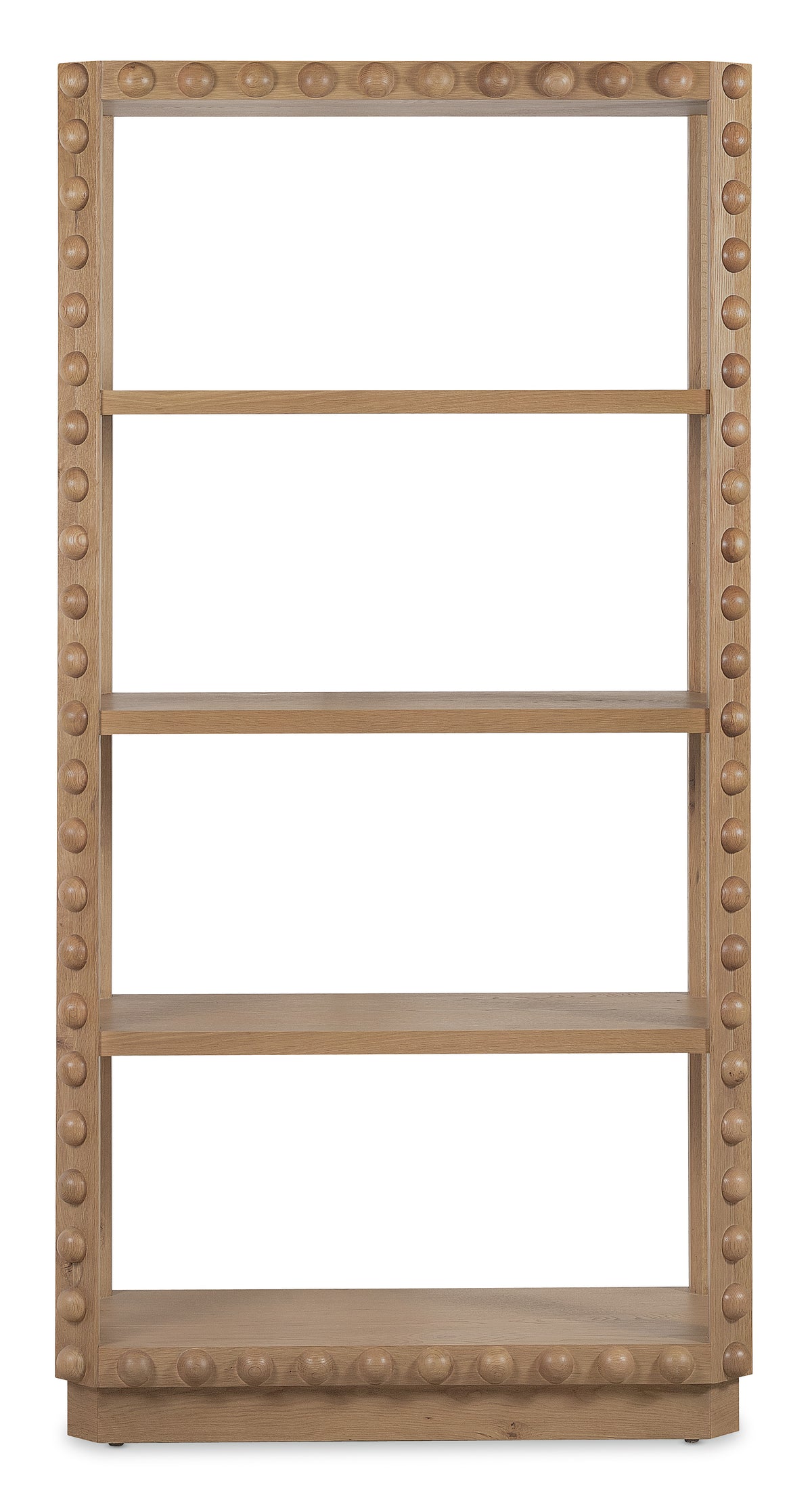 a wooden shelf with a white background