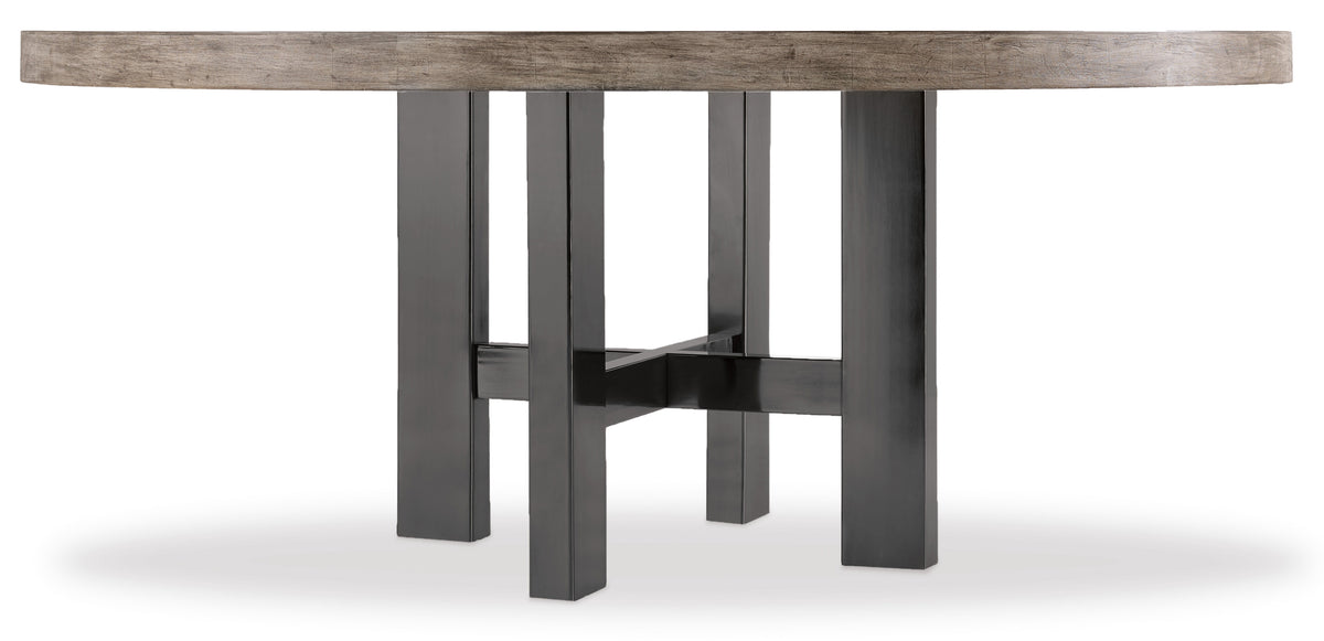 a table with legs and a wood top