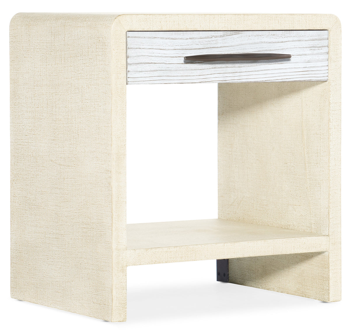 a white and wood nightstand