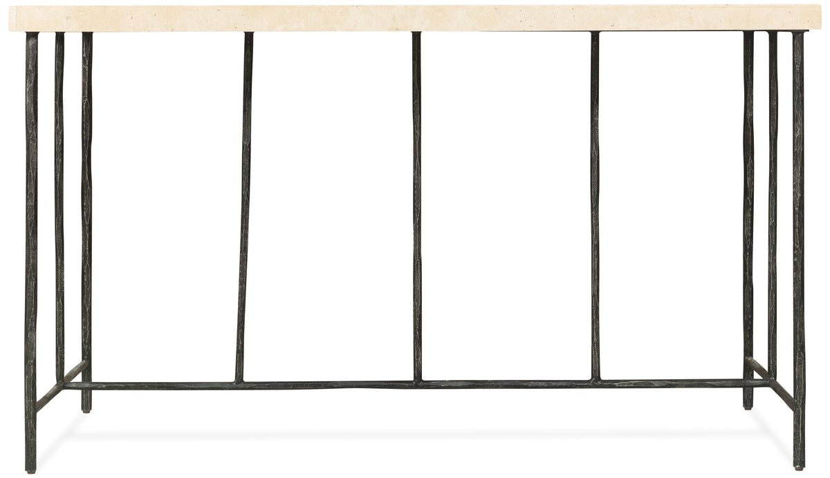 a black metal railing with white frame