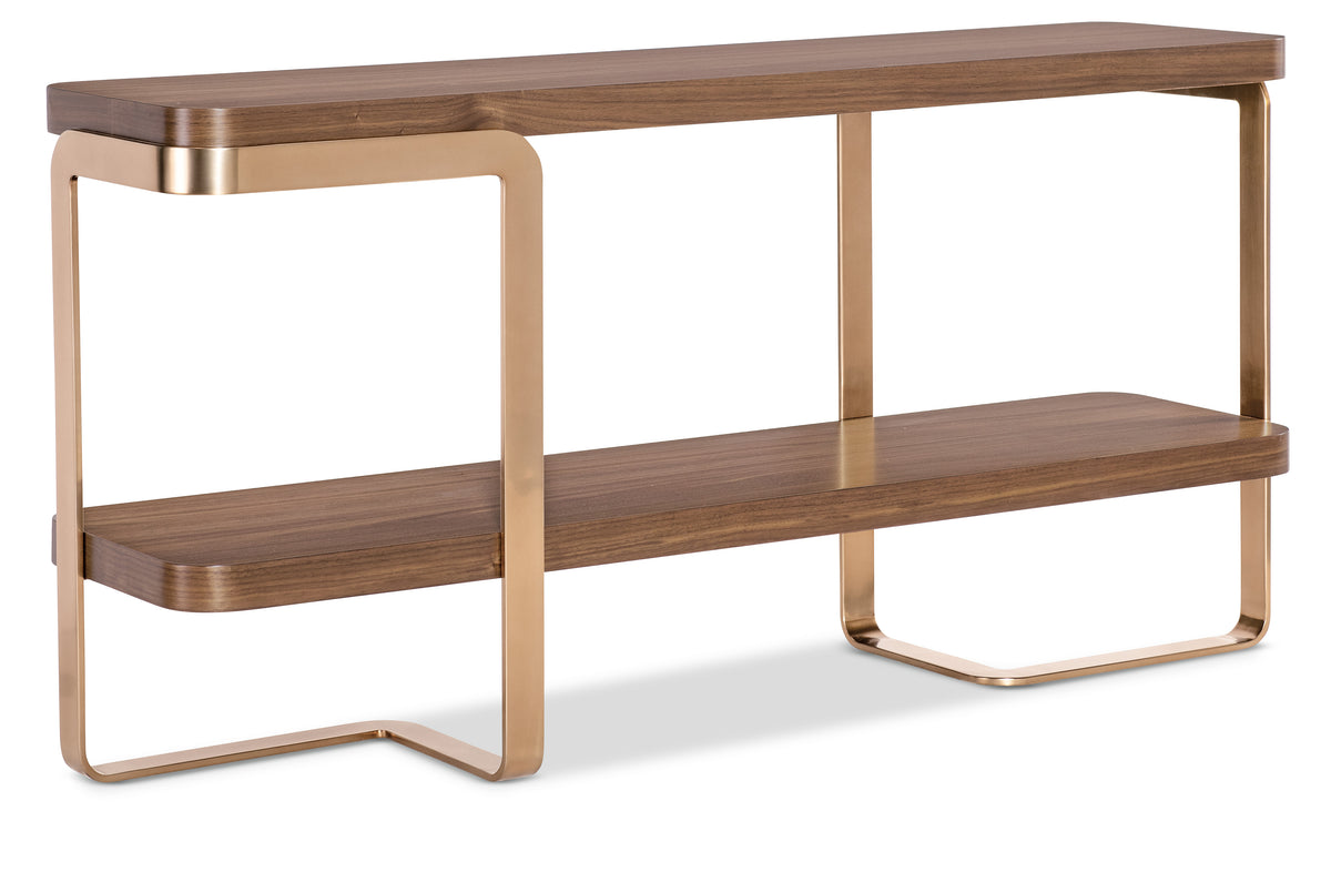 a brown and gold table