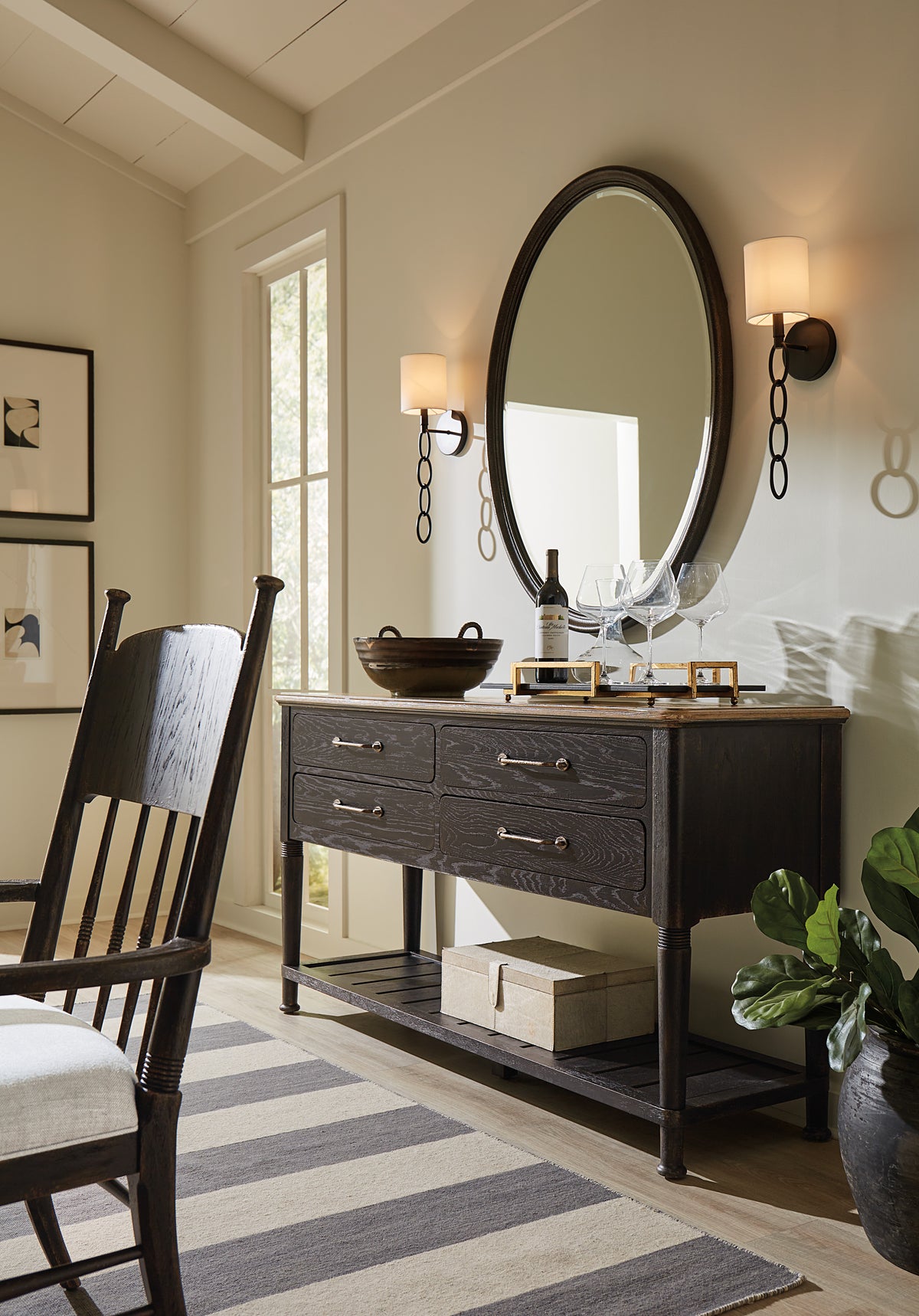 a mirror on a wall