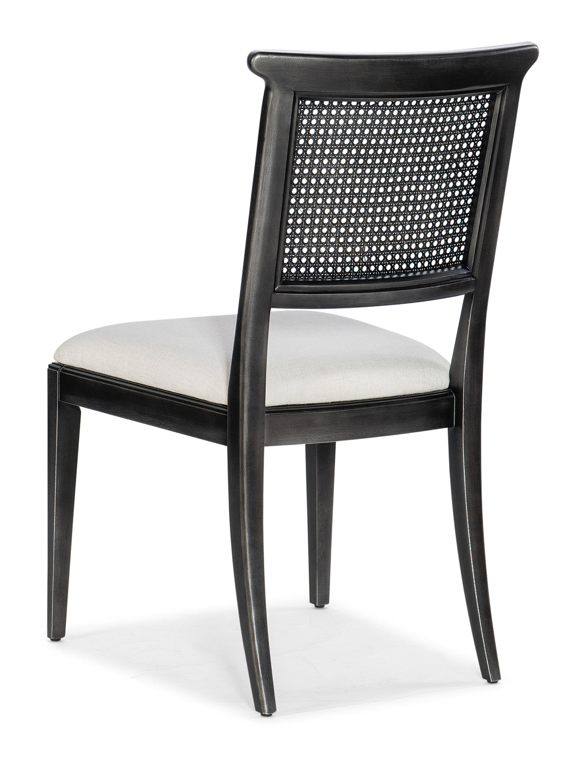 a chair with a white cushion