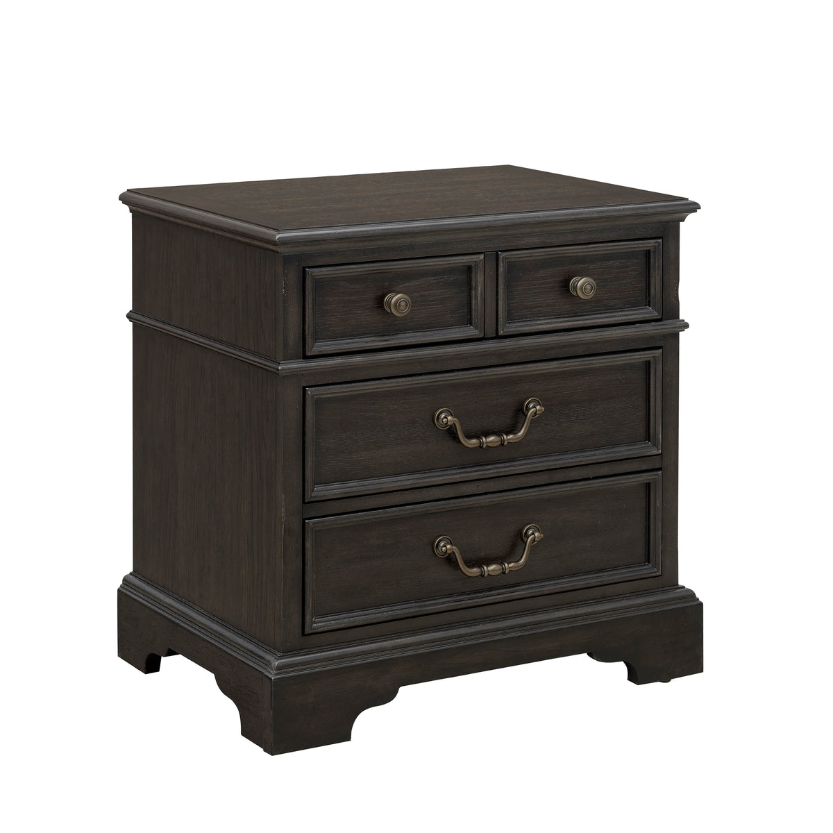 a black dresser with drawers