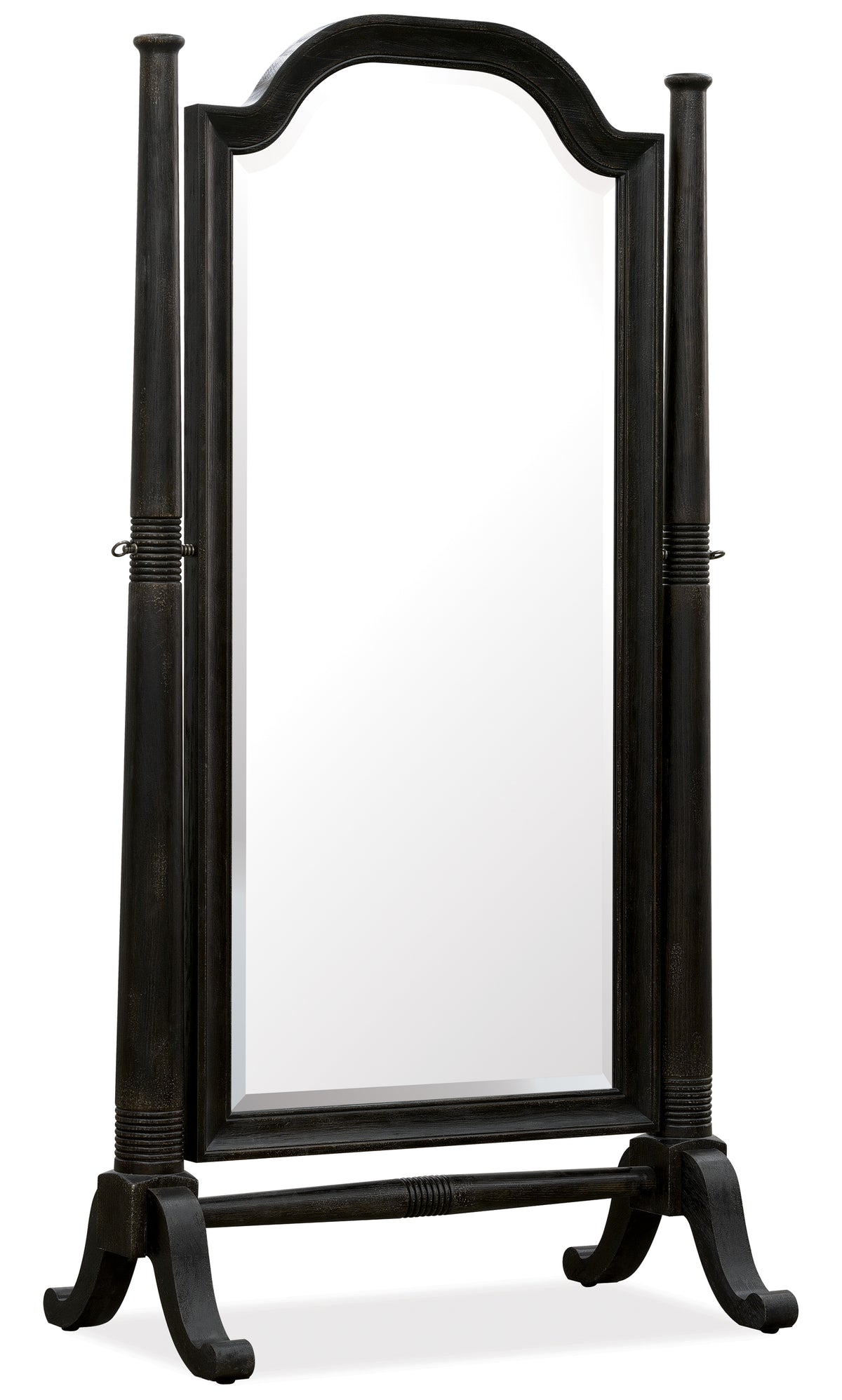 a black rectangular mirror with a white background