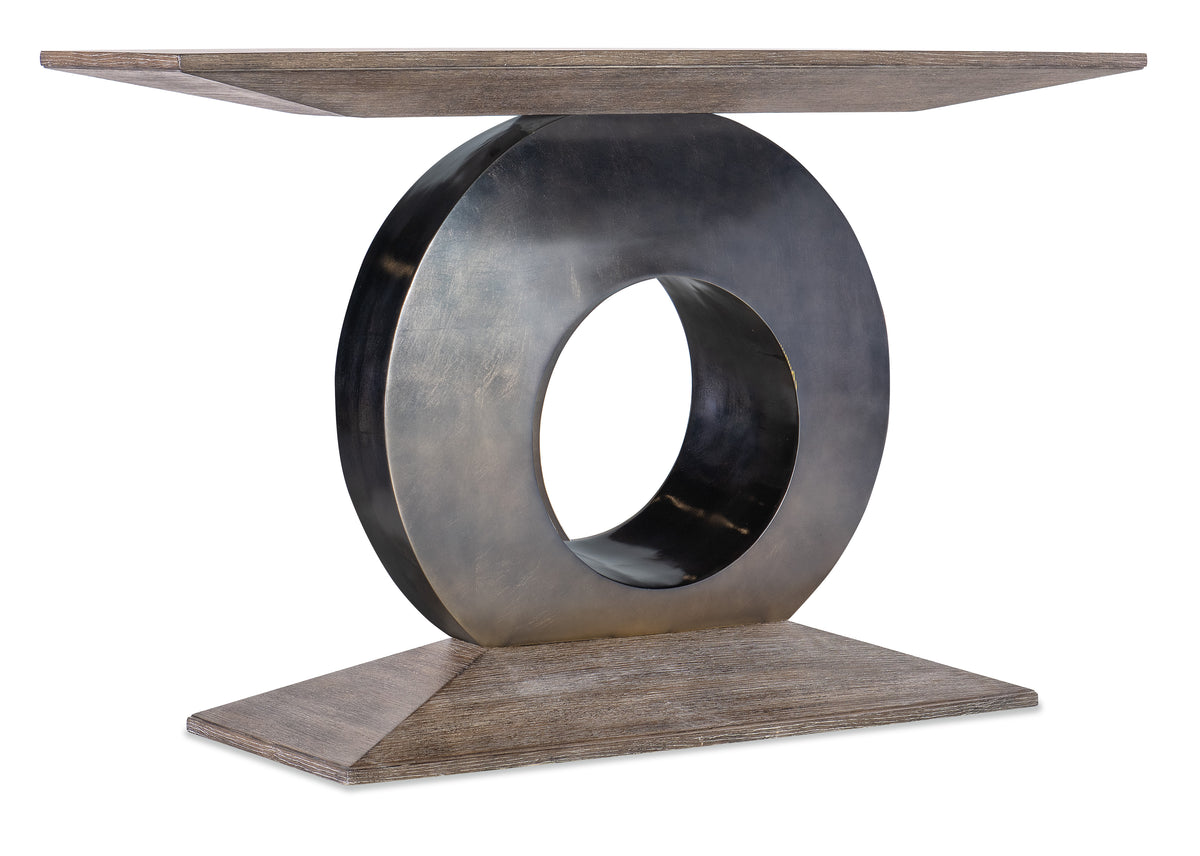 a black and grey stone table
