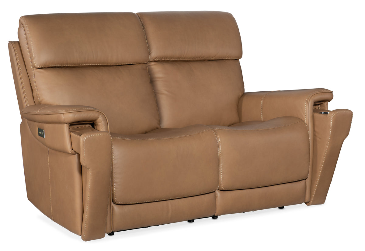 a brown leather couch with white background