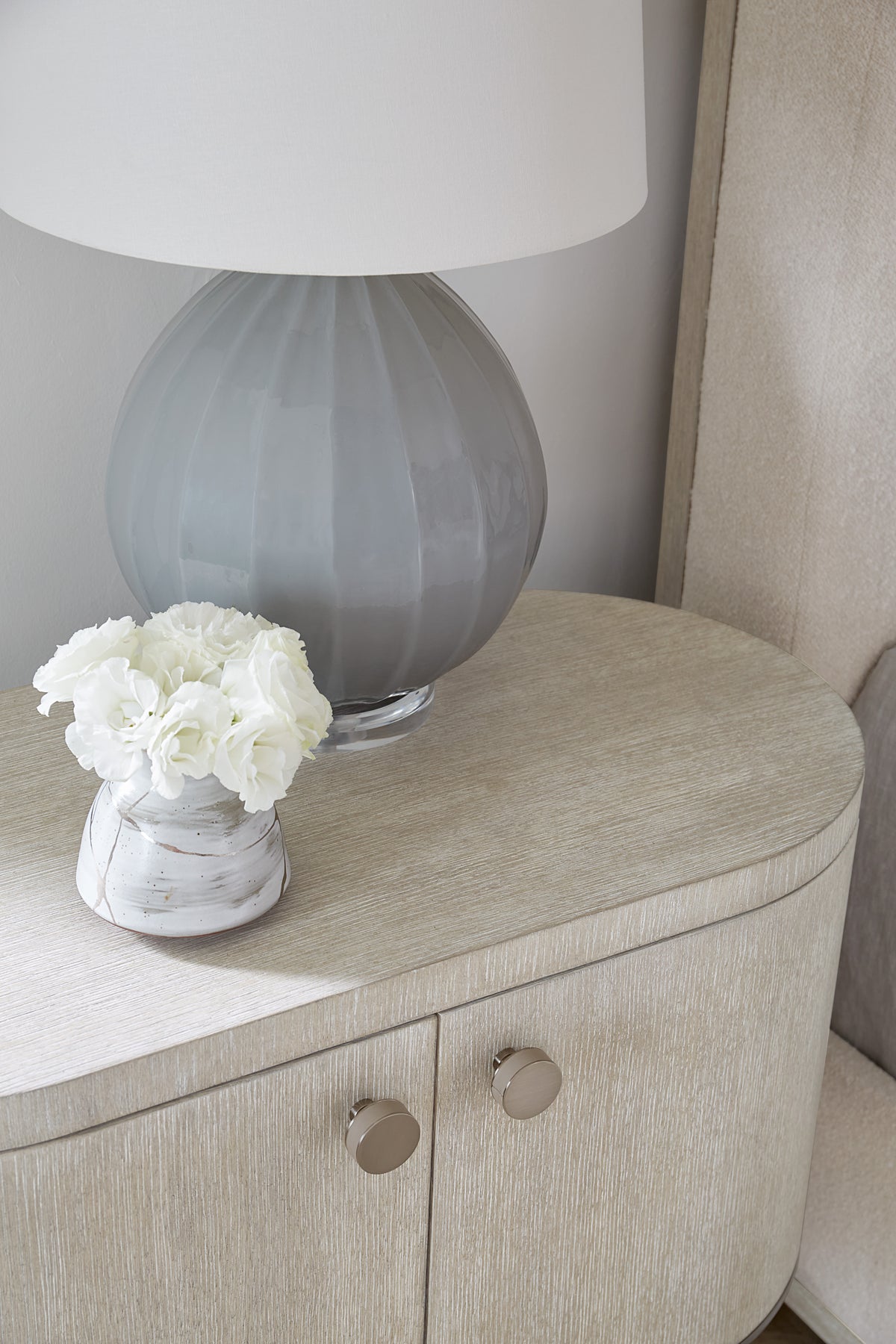 a lamp on a table