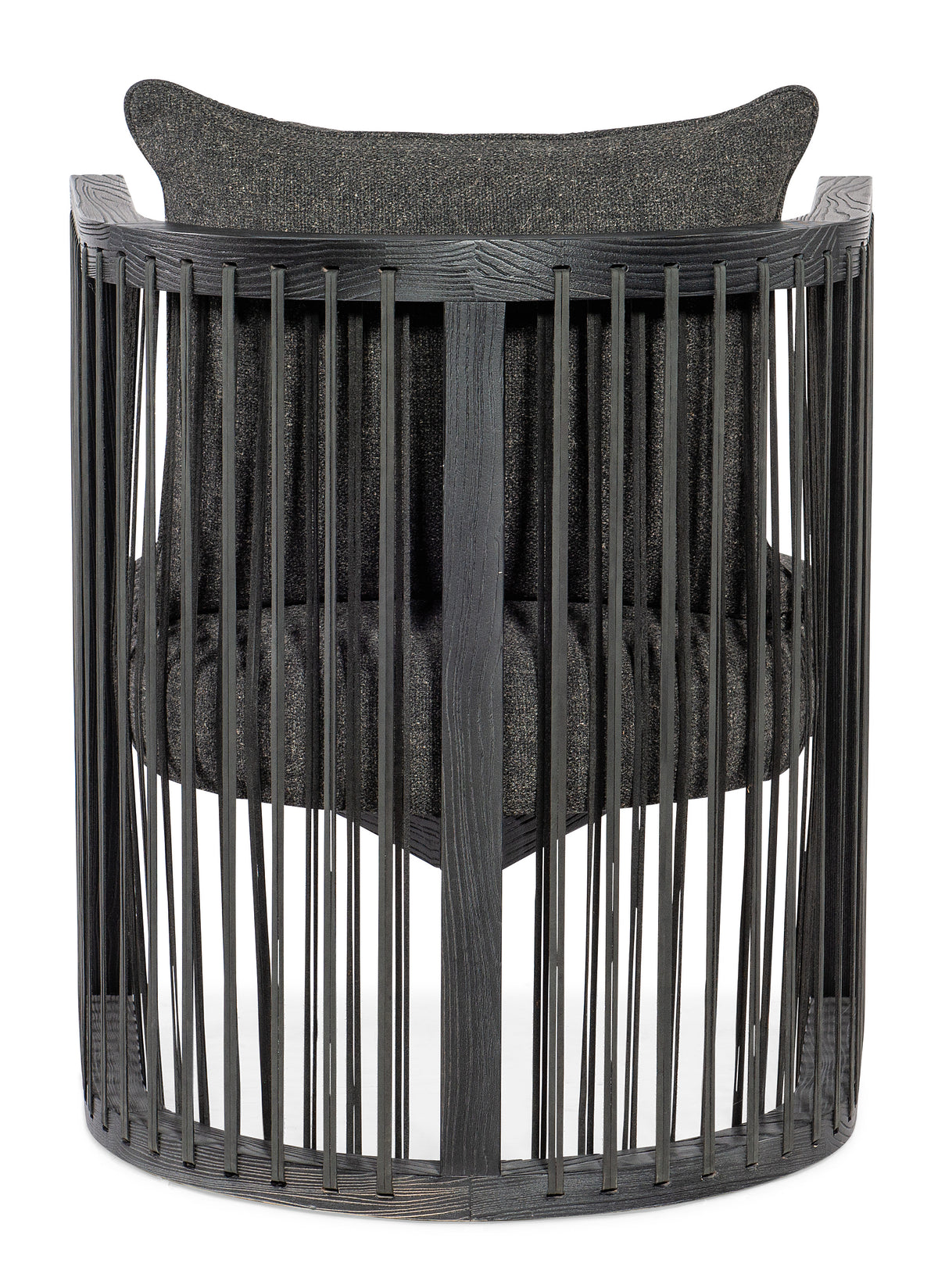 a chair with a black frame