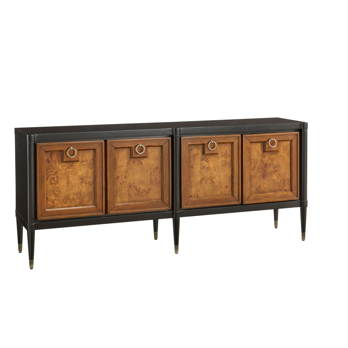 a black and brown cabinet