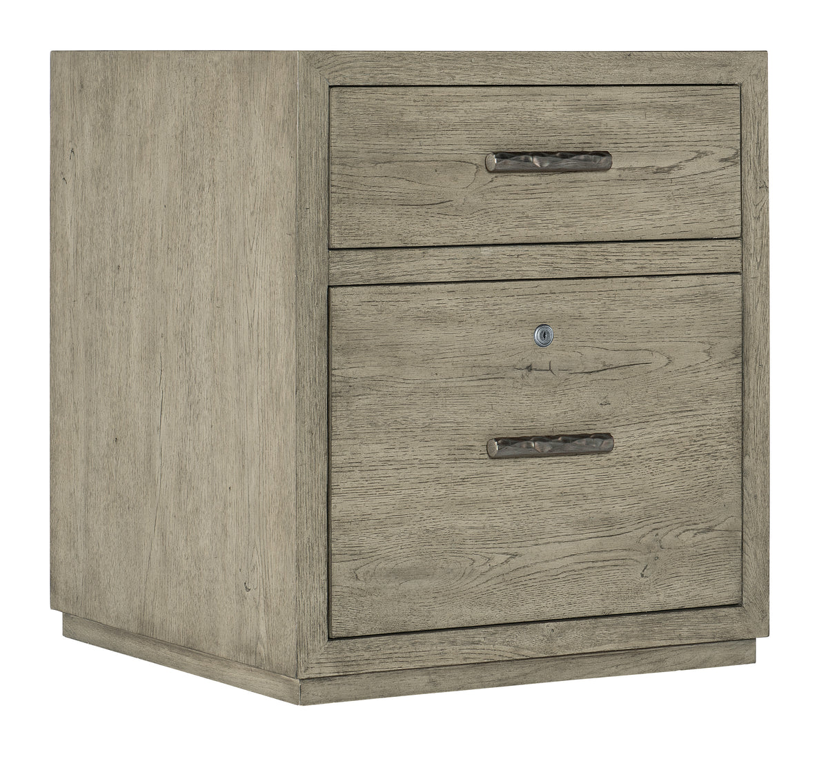 a wooden cabinet with two drawers