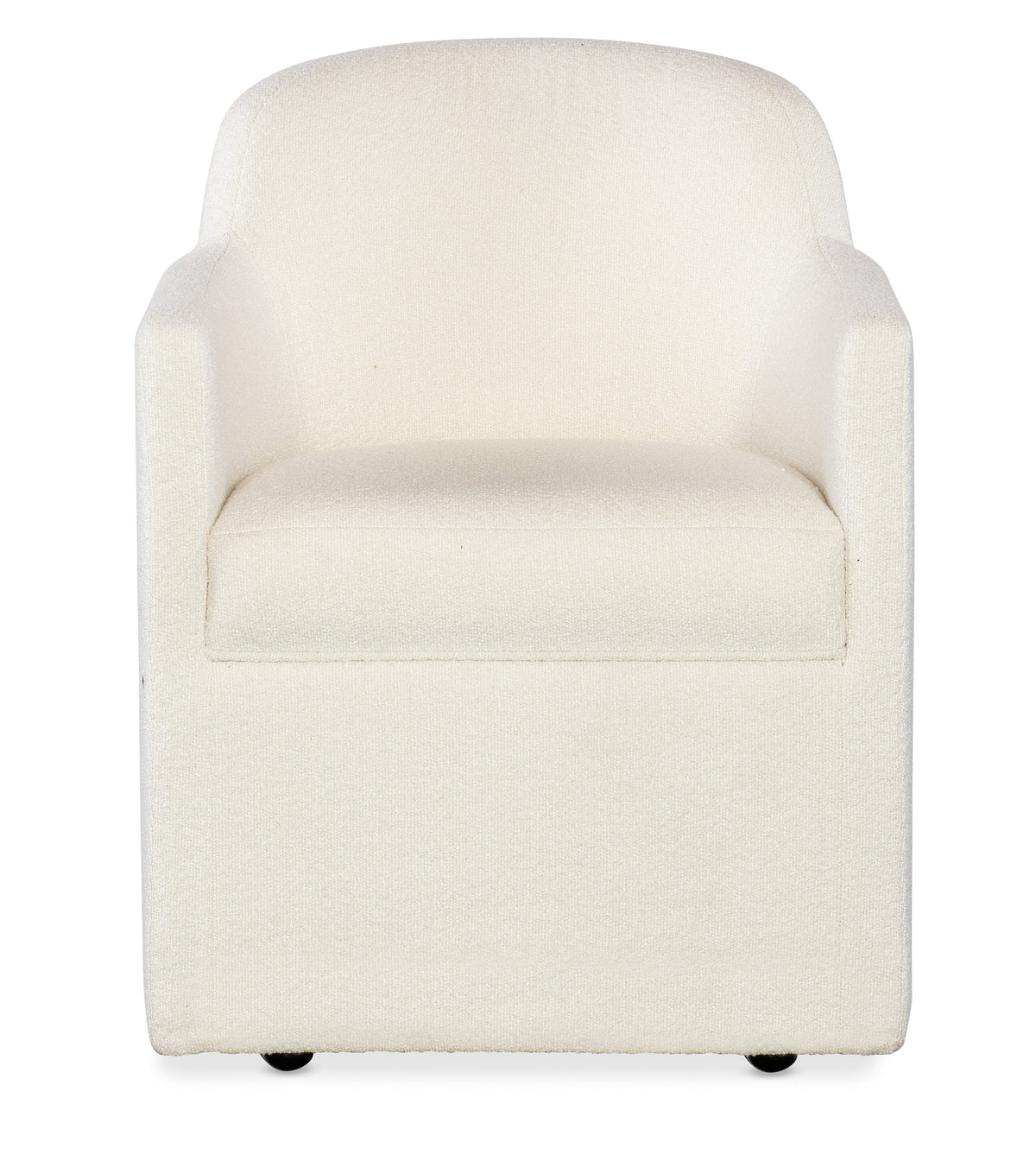 a white chair with wheels