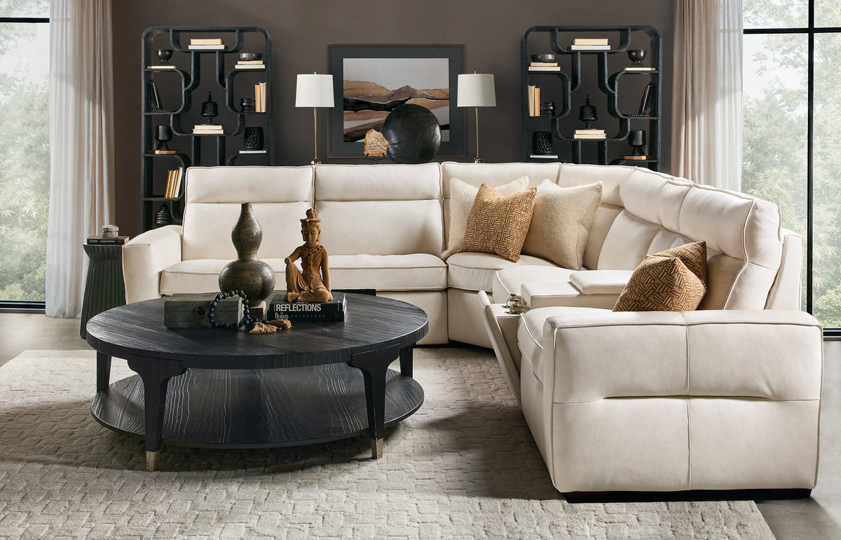 a living room with a couch and a coffee table