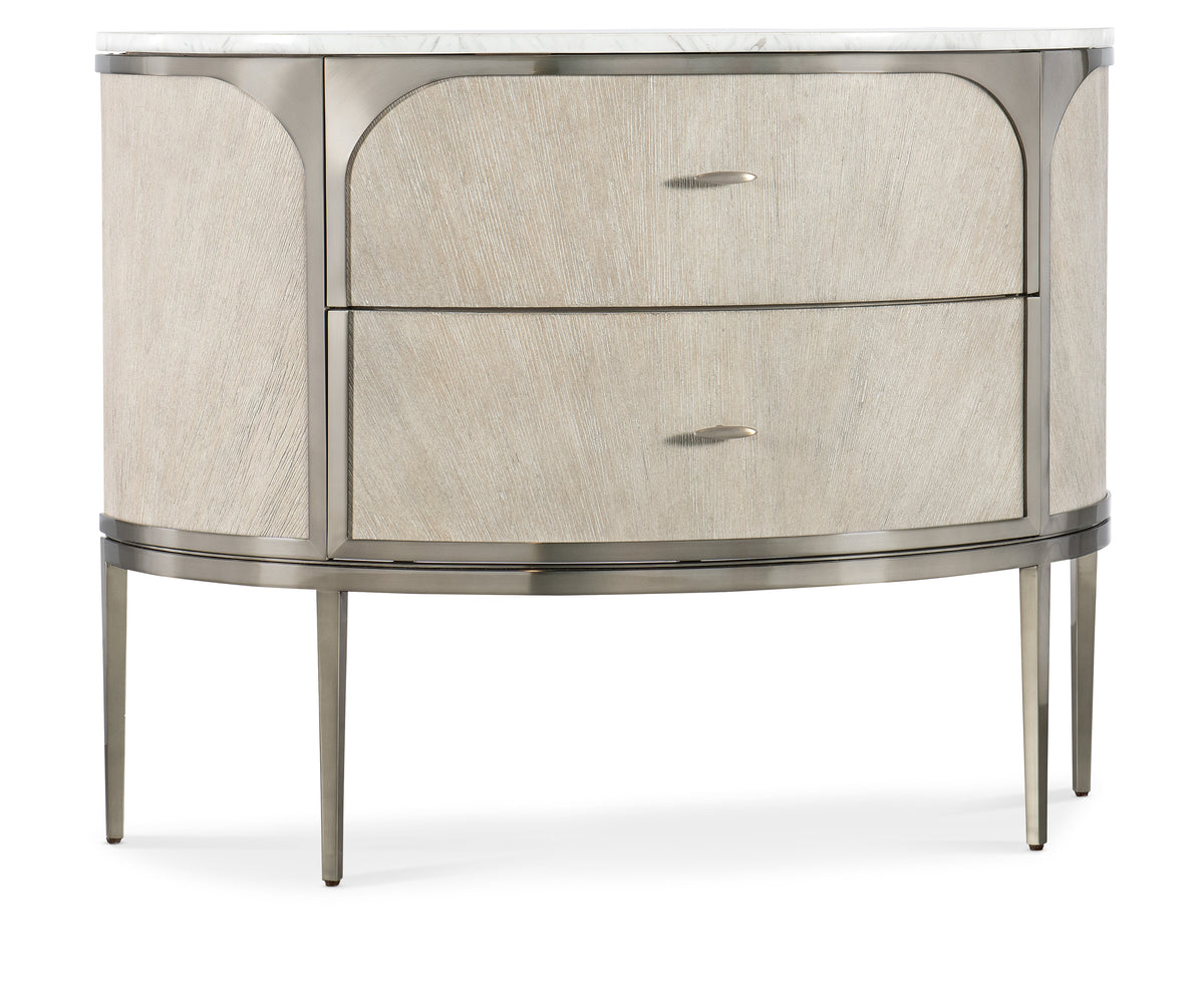 a white and silver dresser
