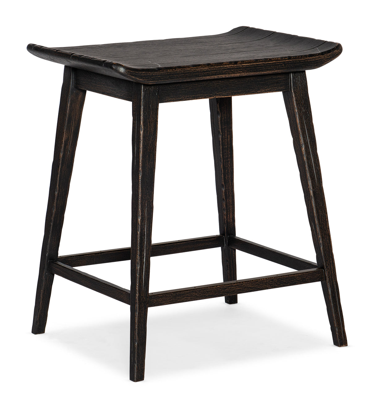 a black stool with a seat
