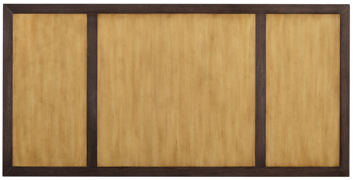 a wood and black frame