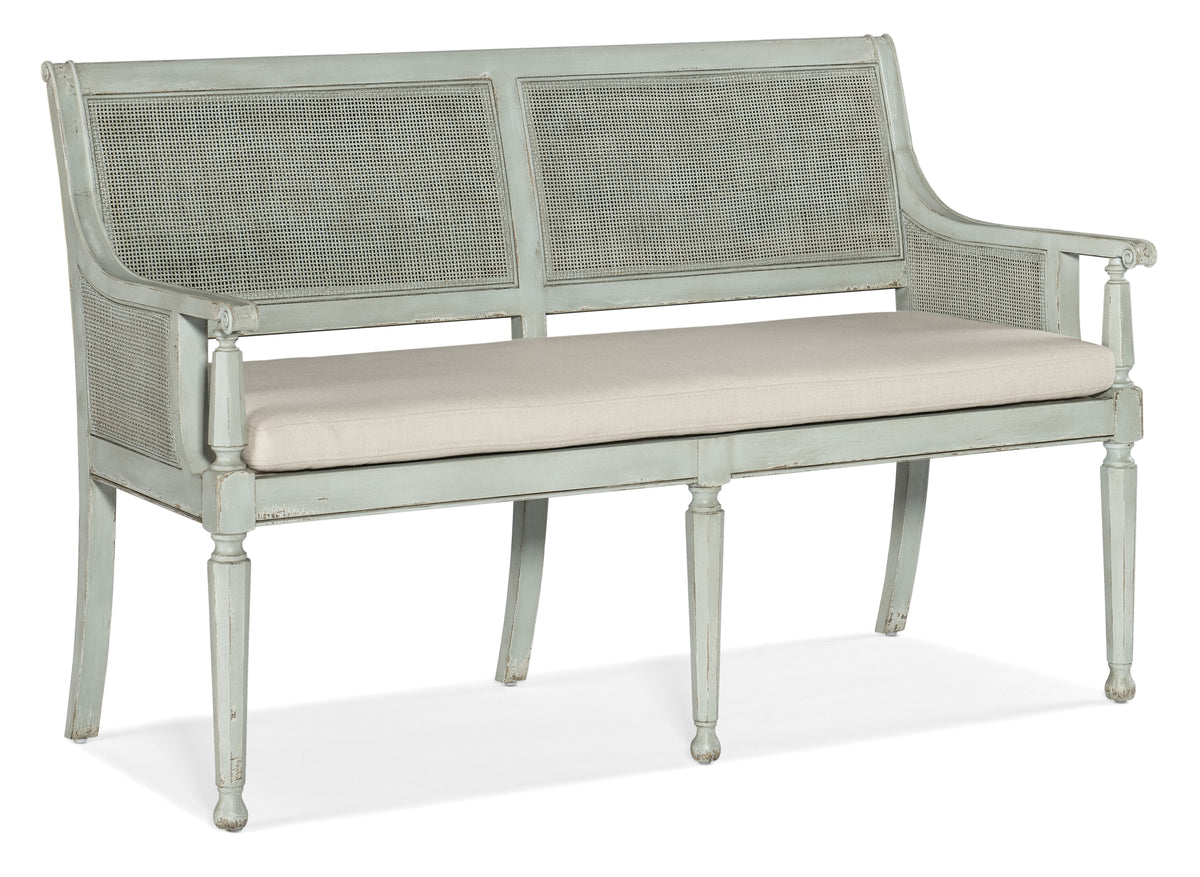 a bench with a cushion