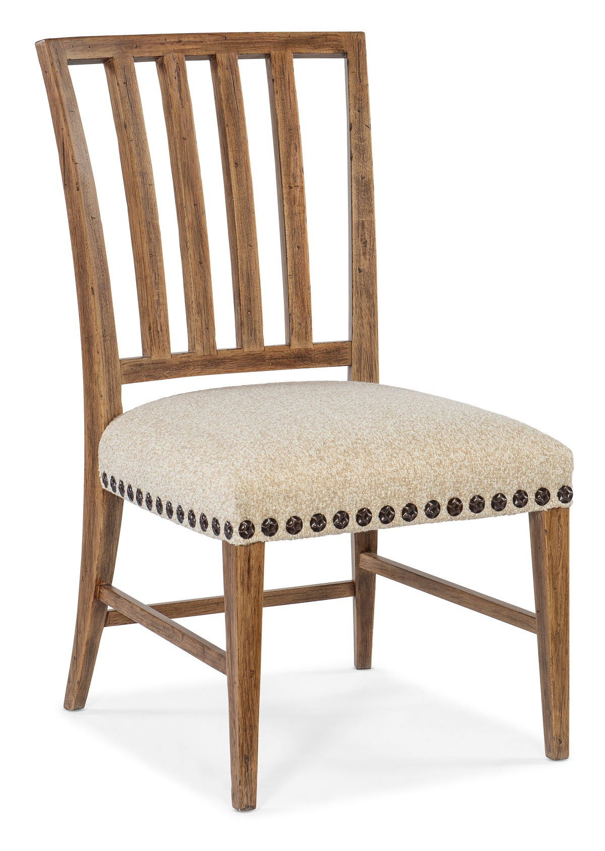 a wooden chair with a cushion