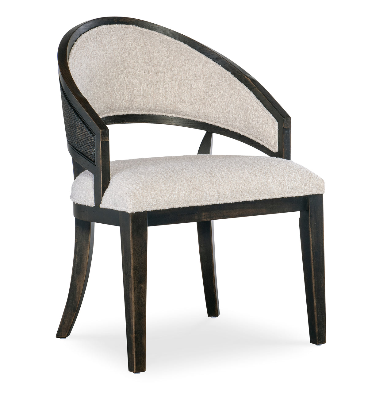 a chair with a white cushion