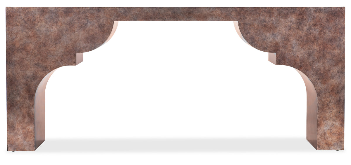a brown table with a white background