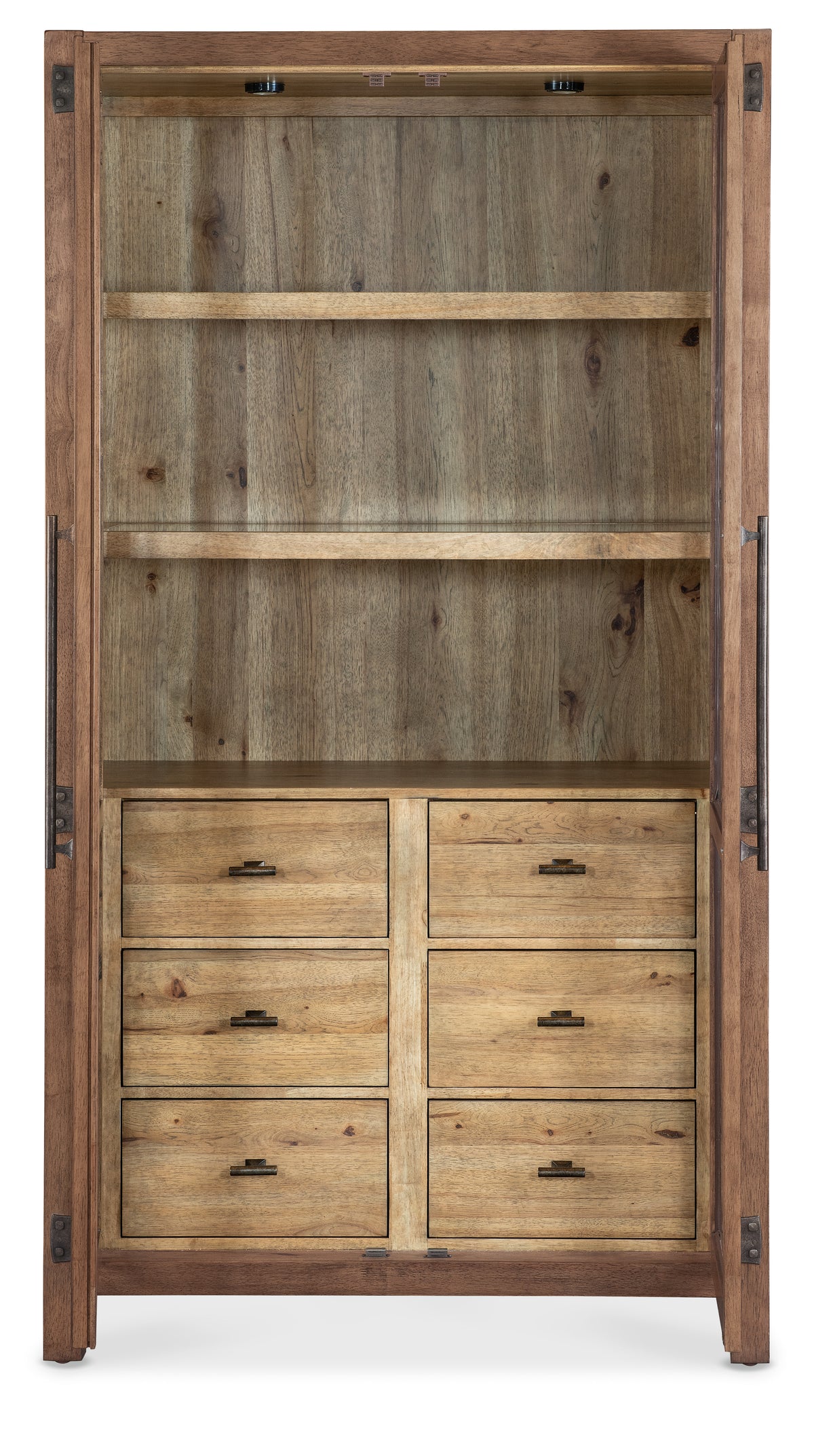 a wooden cabinet with drawers