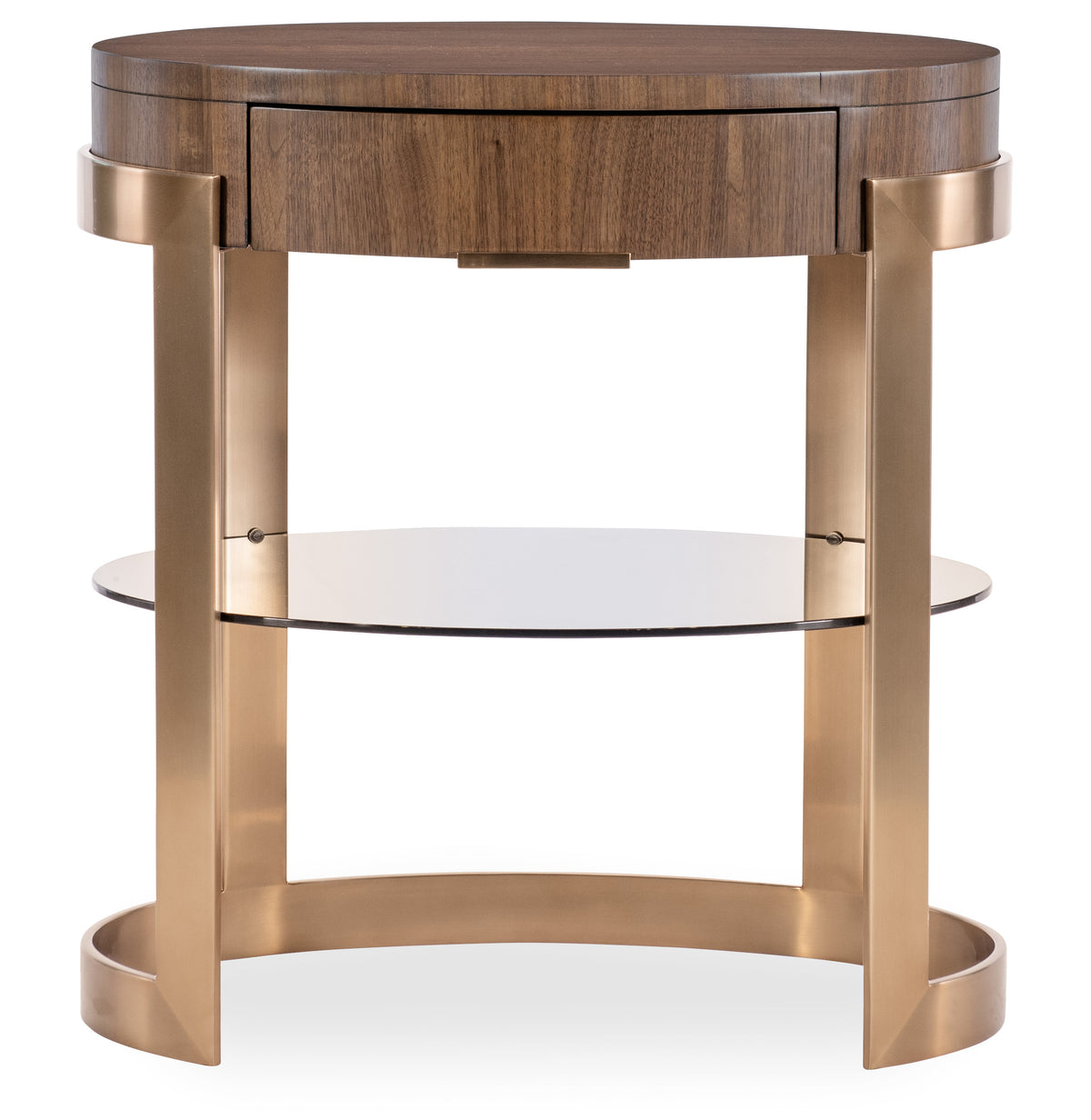 a round table with a drawer