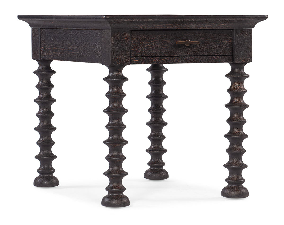 a table with legs and a drawer