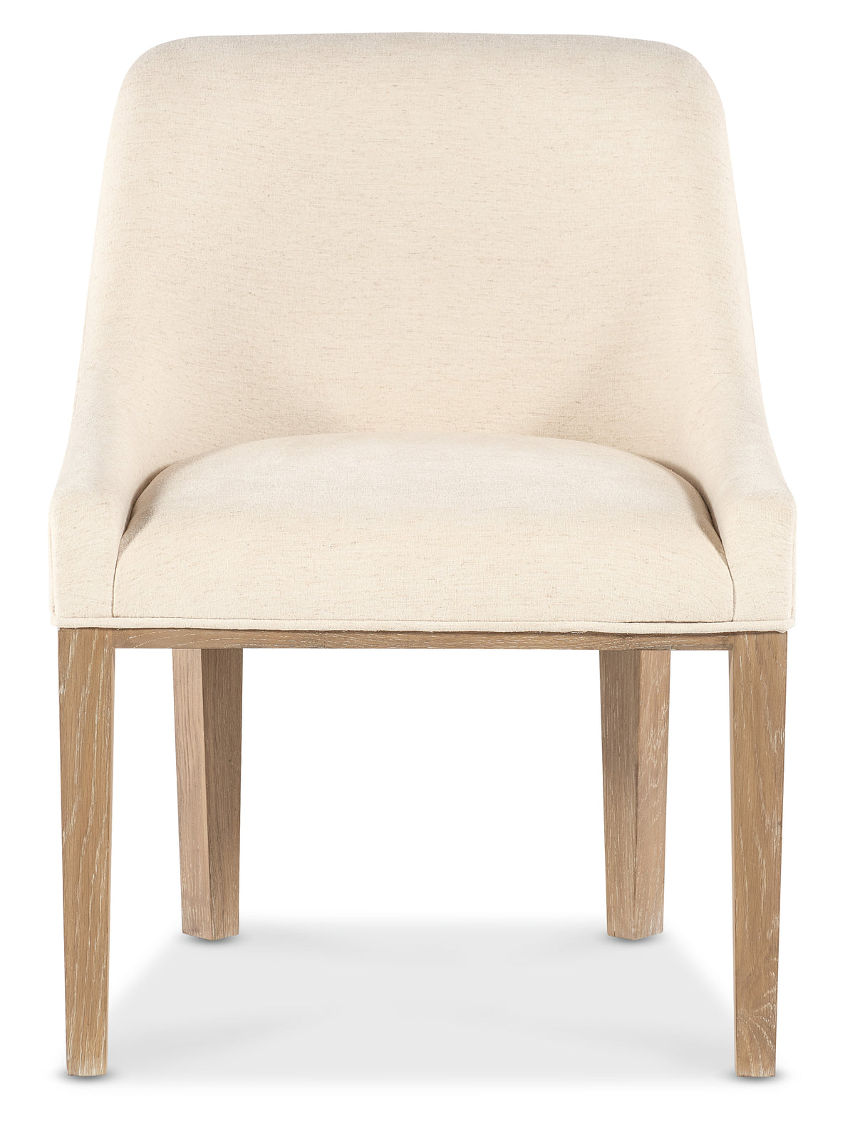 a white chair with wooden legs