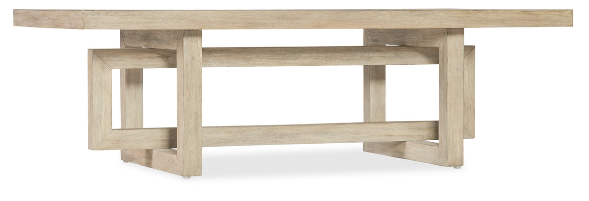 a wooden table with two shelves