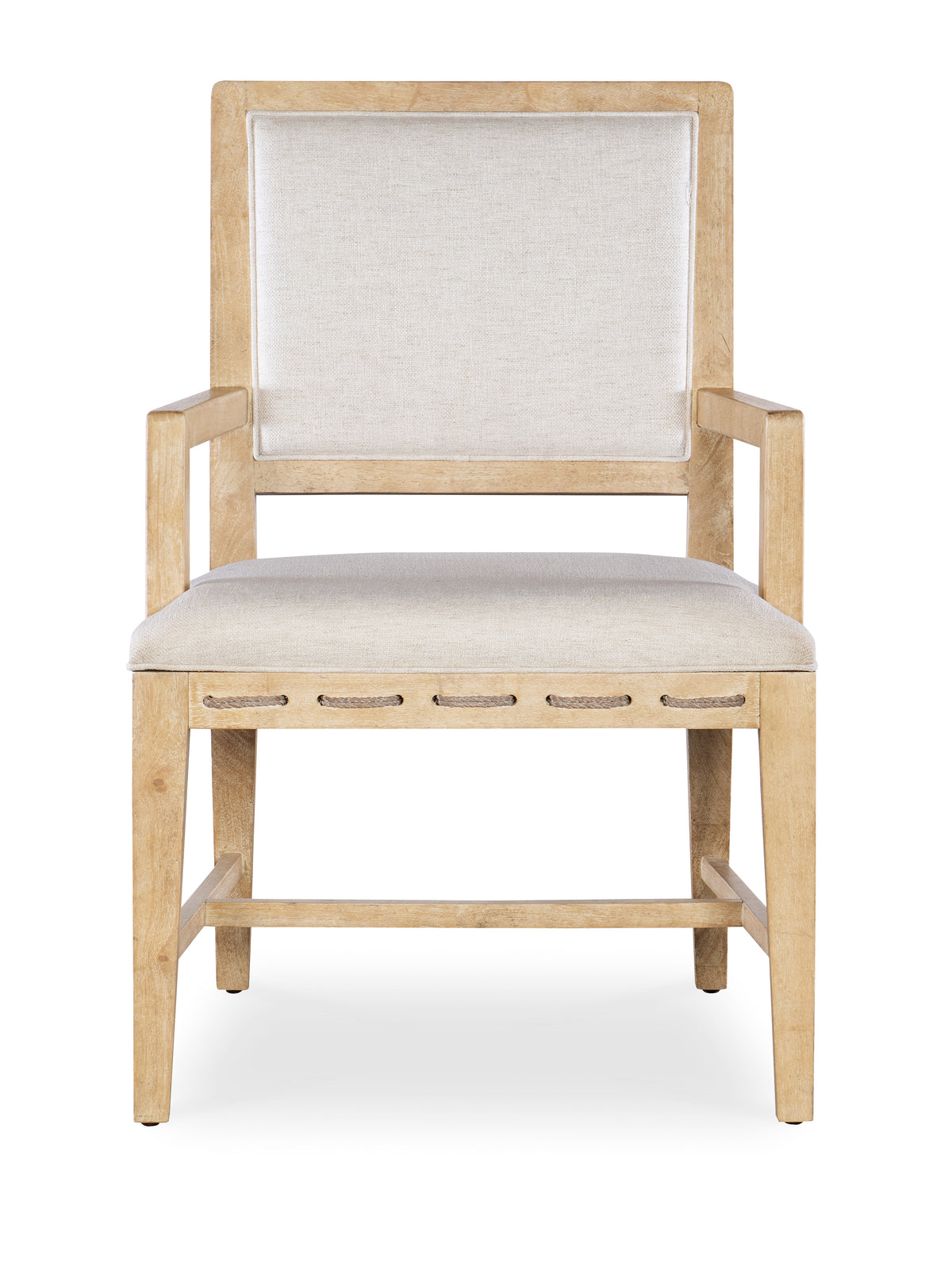 a white chair with a cushion