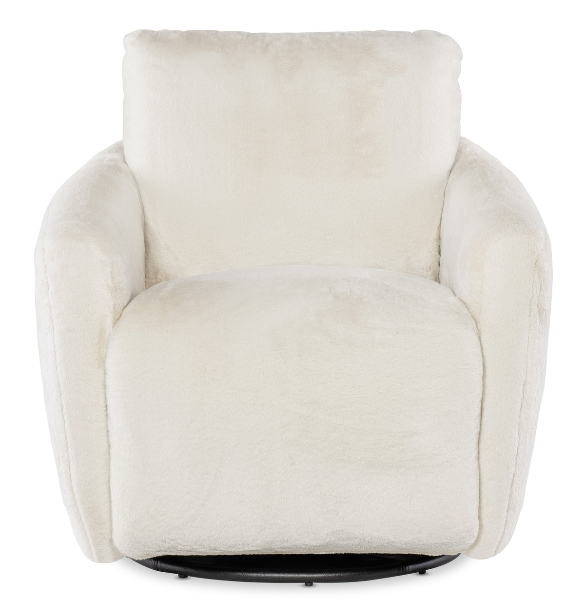 a white chair with a black base