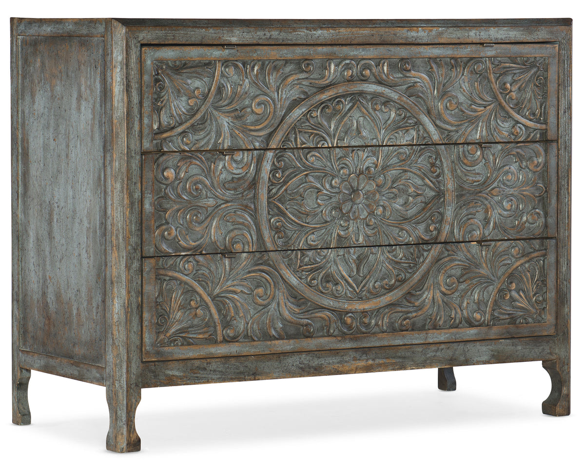 a close up of a chest