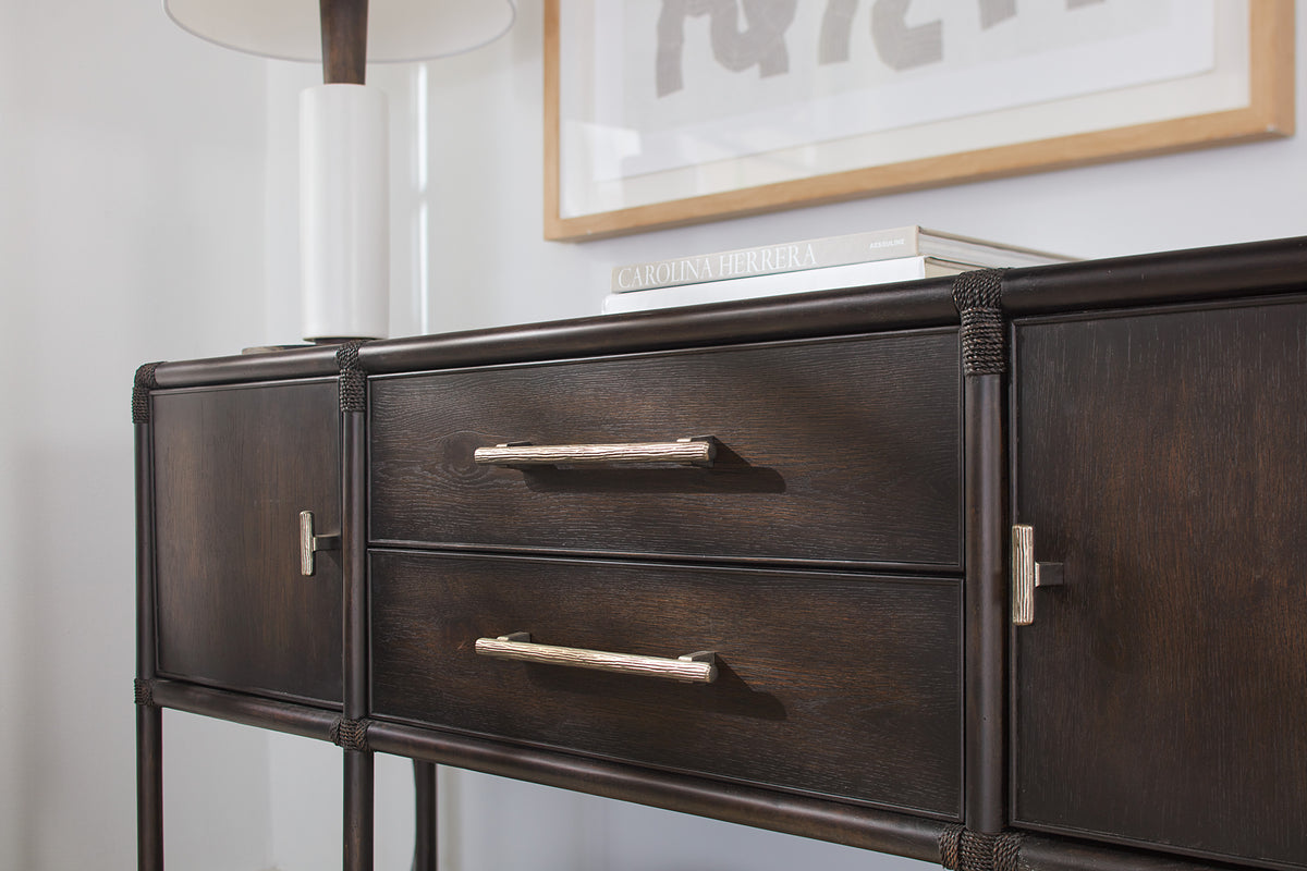 a close up of a dresser