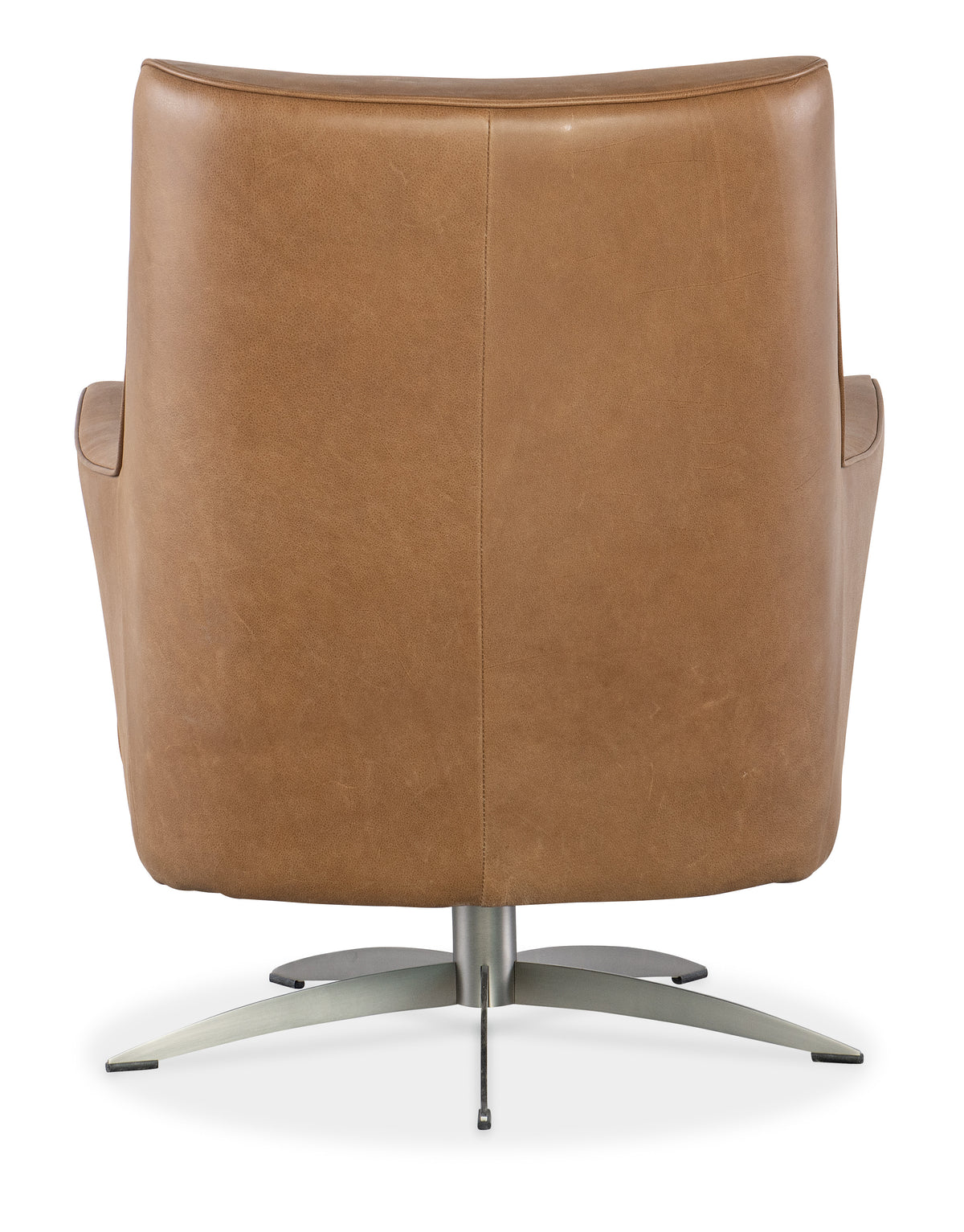 the back of a brown chair