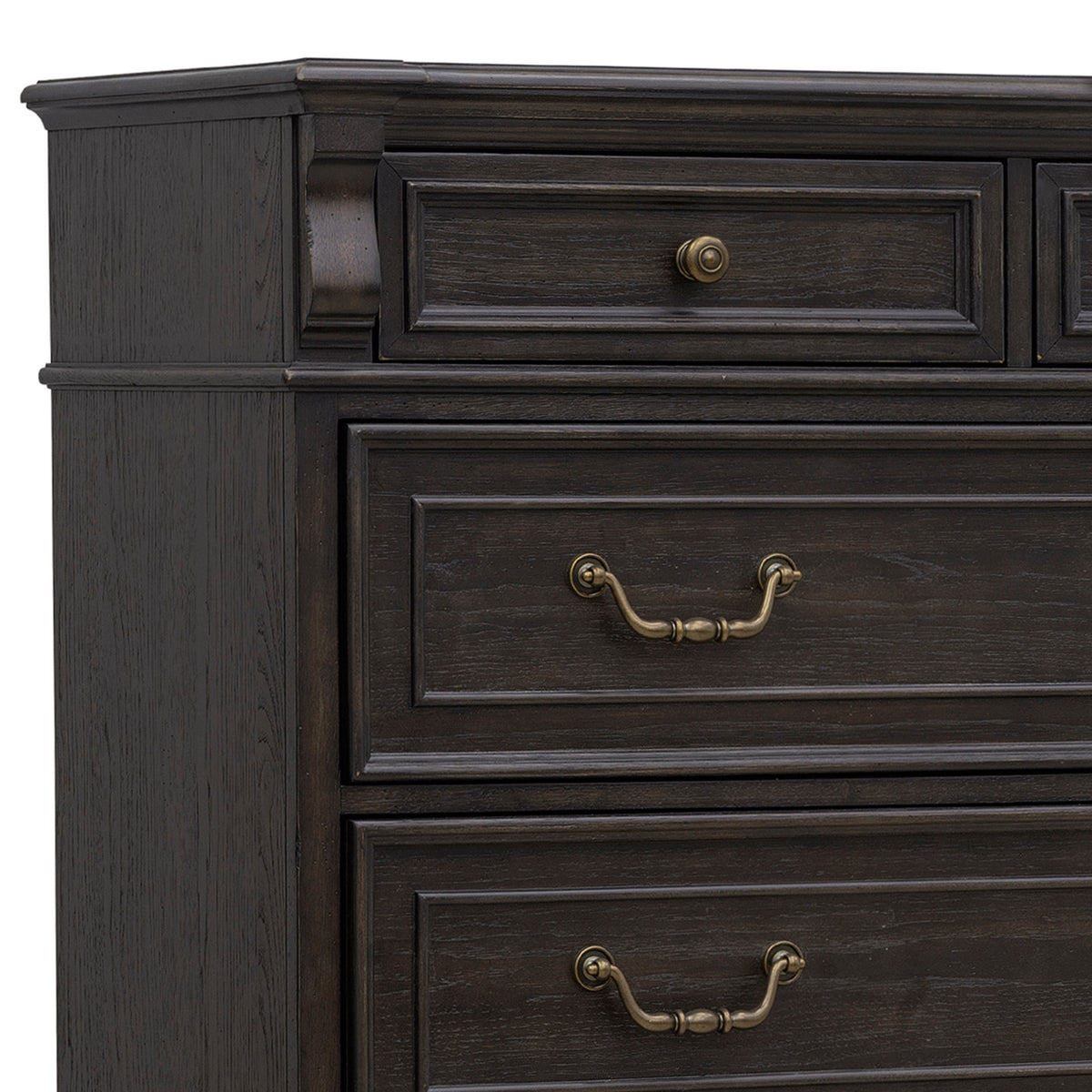a close up of a dresser